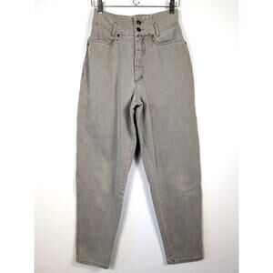 Sostanza Vintage 90s Mom Jeans Women’s 9/10 Gray High Rise Tapered Denim Pants